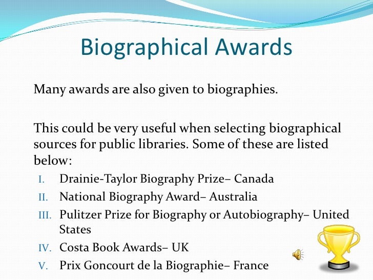 Reference Sources Presentation Geographical And Biographical - 