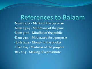References to Balaam ,[object Object]