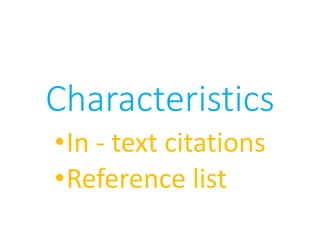 Reference style A P A | PPT