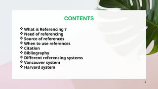 Comprehensive Guide to Academic Referencing and Citation Systems | PPTX