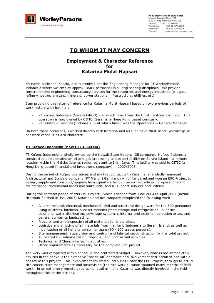 client recommendation letter