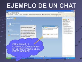 PARA INICIAR LA COMUNICACIÓN ESCRIBES EN EL RECTÁNGULO DE LA PARTE INFERIOR. 