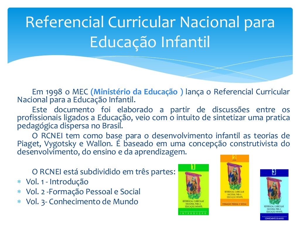 Referencial Curricular Nacional Para Educação Infantil - BRAINCP