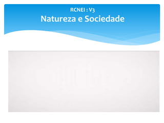 RCNEI : V3
Natureza e Sociedade
 
