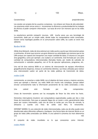 REDES Y COMPONENTES DE LA COMPUTADORA