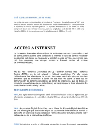 REDES Y COMPONENTES DE LA COMPUTADORA