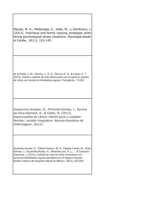 Macías, M. A., Madariaga, C., Valle, M., y Zambrano, J.
(2013). Individual and family copying strategies when
facing psych...