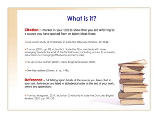 Citing referencing and bibliographies PPT