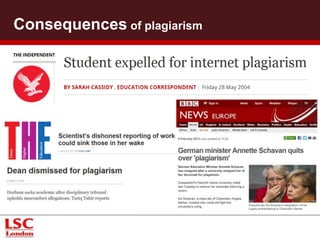 Consequences of plagiarism
 