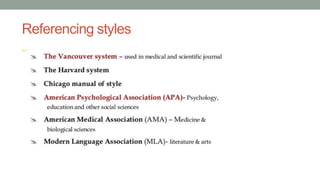 Referencing and citation in medical writing_27_6_2022.ppt