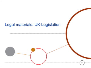 Legal materials: UK Legislation
29
 