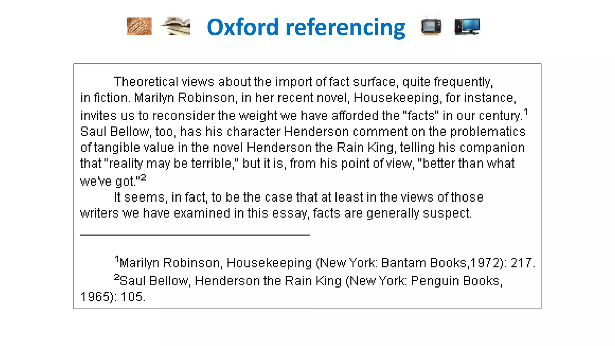 Oxford referencing
 