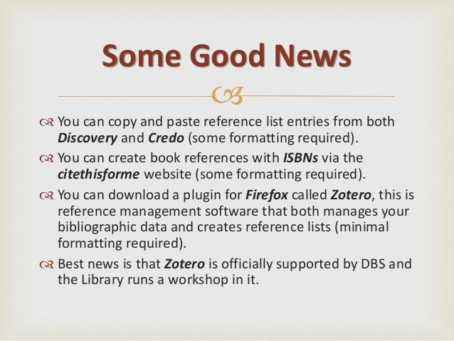 Referencing and zotero (business)