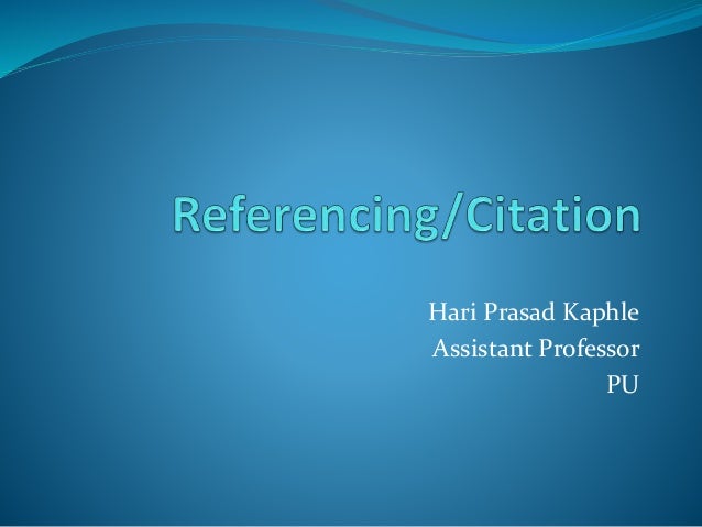 Referencing Citation