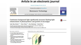 Article in an electronic journal
 