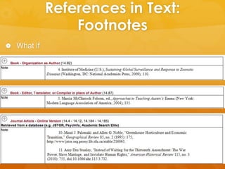 References in Text: 
Footnotes 
 What if 
 
