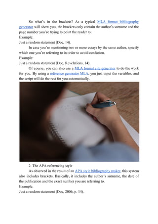 Referencing Guide - MLA, APA, Harvard and Other Styles | PDF ...