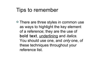 Highlight Reference Referencing | PPT