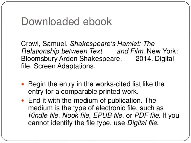 How To Cite An Ebook Mla 2016