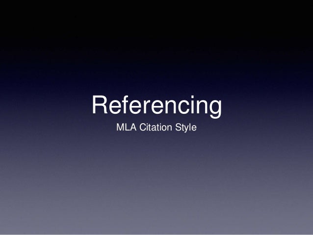 mla format in powerpoint