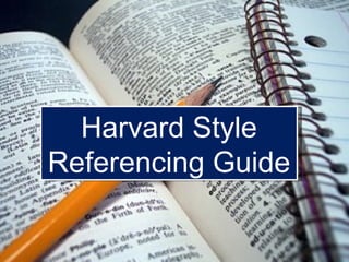 Harvard Style
Referencing Guide
 