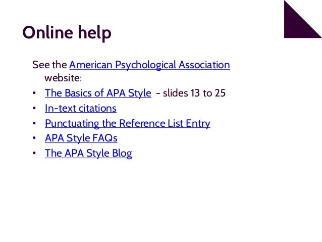 apa reference list website