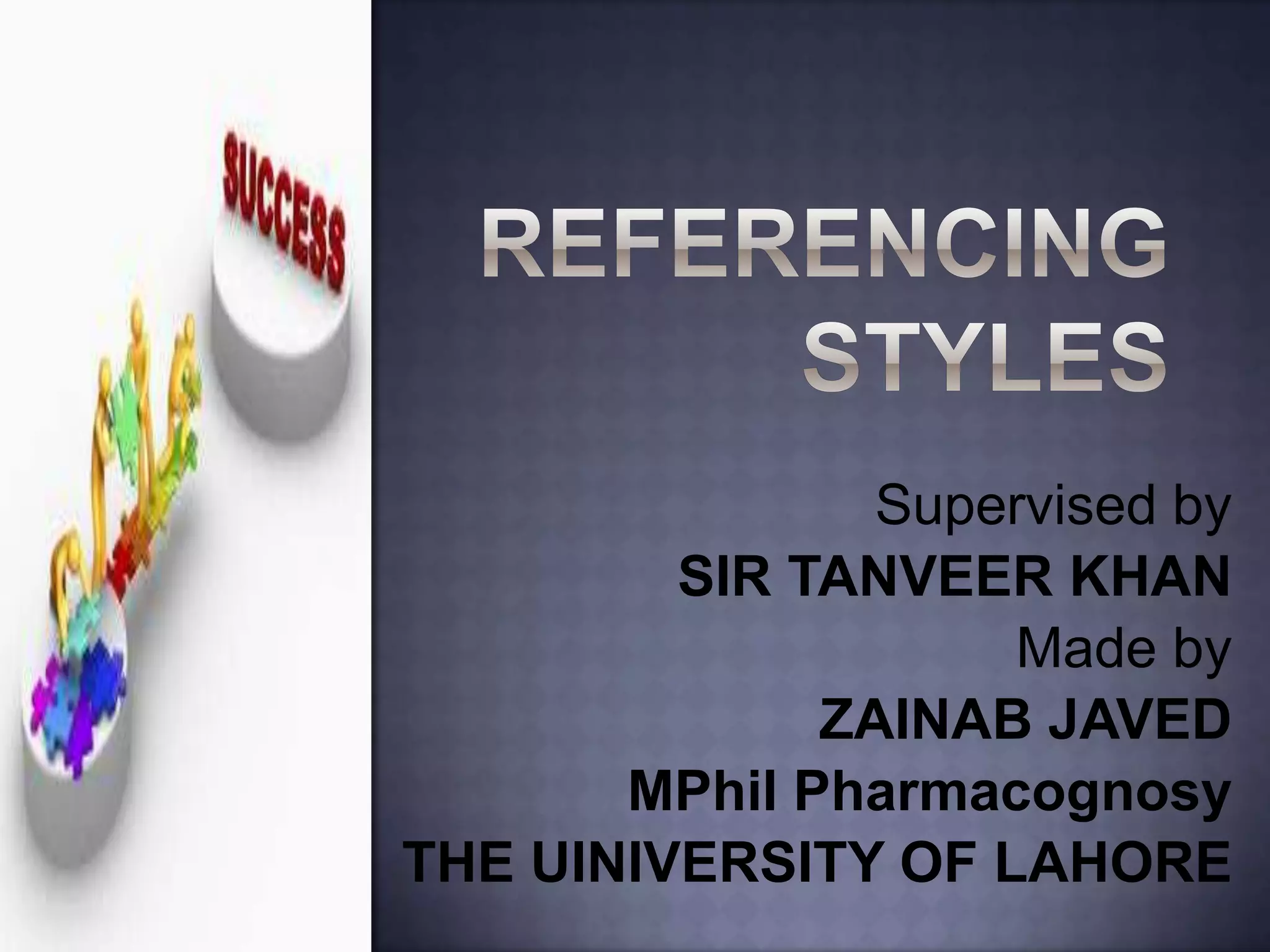 Referencing Styles Presentation Pptx Referencing Styles Presentation Pptx