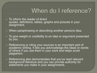 Referencing tips | PPT