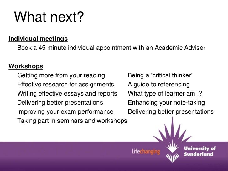 Report writing university of sunderland