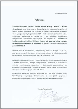 A1 Europe - referencje