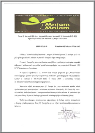 A1 Europe - referencje