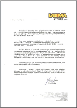 A1 Europe - referencje