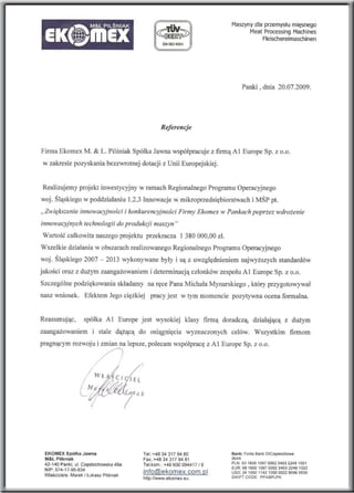 A1 Europe - referencje