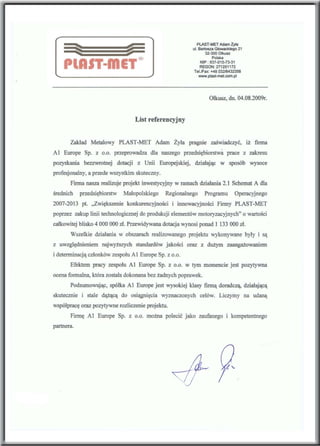 A1 Europe - referencje