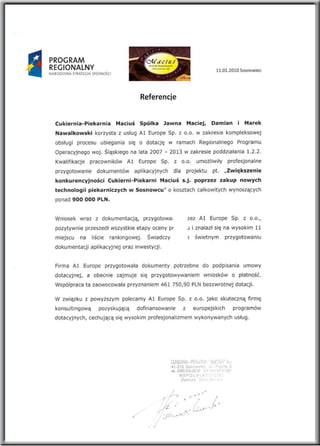 A1 Europe - referencje