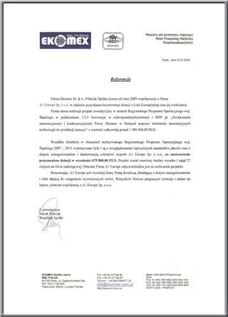 A1 Europe - referencje