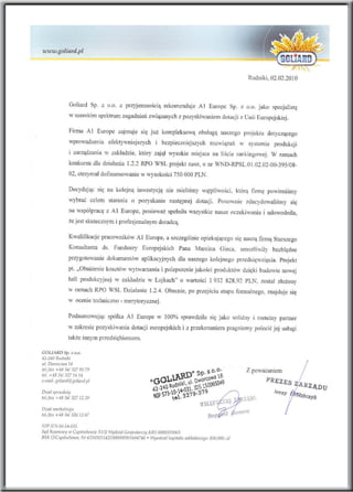 A1 Europe - referencje