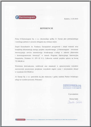 A1 Europe - referencje