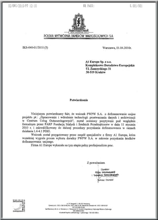 A1 Europe - referencje