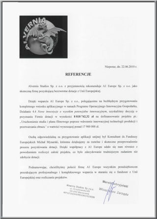 A1 Europe - referencje