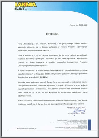 A1 Europe - referencje