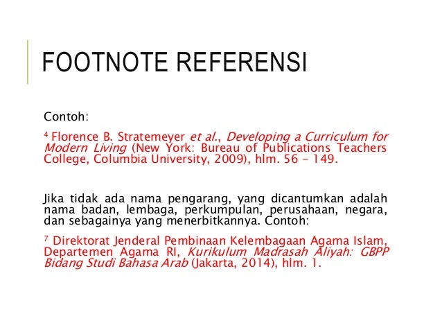 Referensi footonote