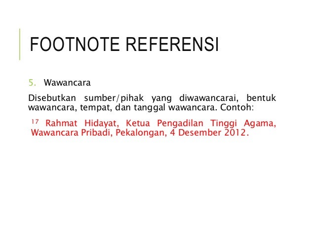 Referensi footonote