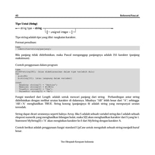 Referensi pemrograman bahasa pascal | PDF
