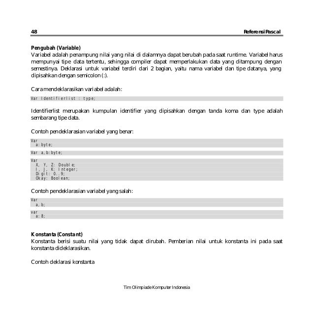 Referensi pemrograman bahasa pascal