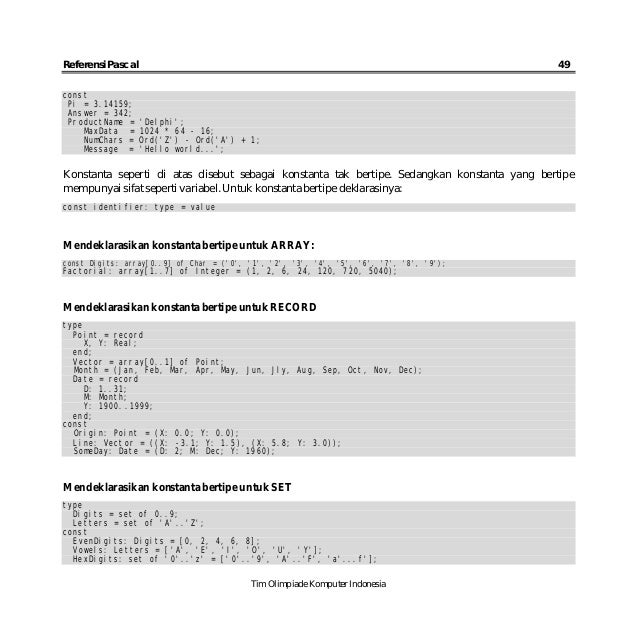 61+ [ Pascal Bab 1 Operator Dan Operasi Matematika 