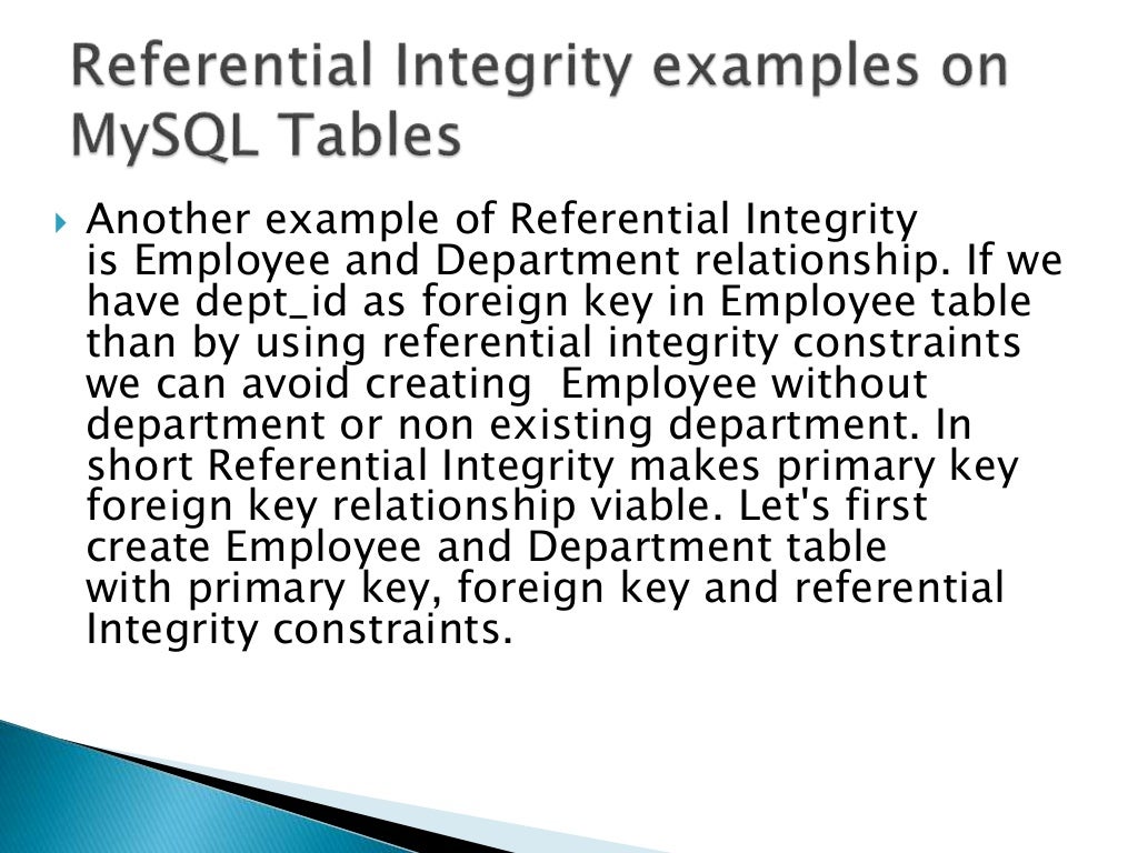 Referential integrity