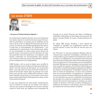 Open innovation & agilité : la culture de l’innovation est un vrai moteur de transformation ! 3
REFERENTIEL 2017.indd 105 20/06/2017 00:22
 