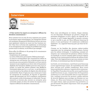 Open innovation & agilité : la culture de l’innovation est un vrai moteur de transformation ! 3
REFERENTIEL 2017.indd 85 20/06/2017 00:22
 