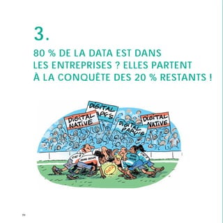 3.
80 % DE LA DATA EST DANS
LES ENTREPRISES ? ELLES PARTENT
À LA CONQUÊTE DES 20 % RESTANTS !
70
 